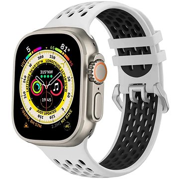 E-shop Cubenest Silicone Sport Band WHITE with Black (42-49mm)