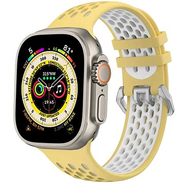 E-shop Cubenest Silicone Sport Band YELLOW with White (42-49mm)