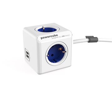 PowerCube Extended USB modrá - schuko