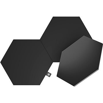 E-shop Nanoleaf Shapes Black Hexagons Expansion Pack 3PK