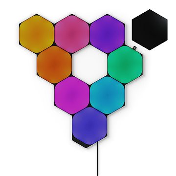 E-shop Nanoleaf Shapes Black Hexagons Starter Kit 9PK