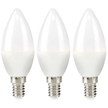 E-shop Nedis LED žárovka, E14, svíčka, 2,8 W, 250 lm, 2700 K, 3 kusy