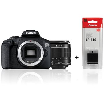 Canon EOS 2000D + EF-S 18-55 mm f/3.5-5.6 IS II + LP-E10