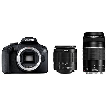 Canon EOS 2000D + EF-S 18-55 mm f/3,5-5,6 DC III + EF 75-300 mm f/4-5.6 III