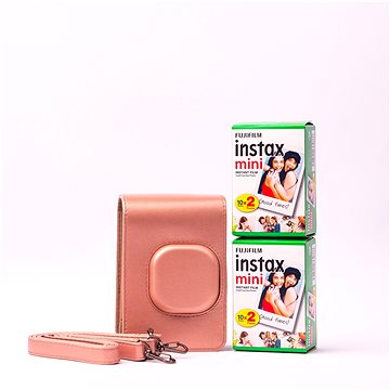Fujifilm Instax mini Liplay case pink bundle