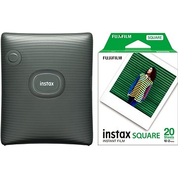 E-shop Fujifilm instax SQ Link Green + Fujifilm Instax Square Film 20 Stk. Fotos