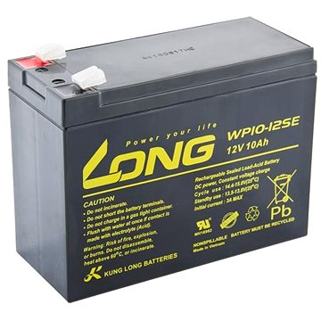E-shop Long 12V 10Ah DeepCycle AGM F2 Blei-Säure-Batterie (WP10-12SE)