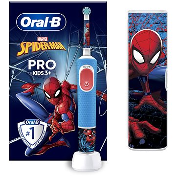 E-shop Oral-B Pro Kids Spiderman mit Design von Braun mit Etui
