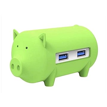 E-shop ORICO Piggy 3 x USB 3.0 Hub + SD-Kartenleser - grün