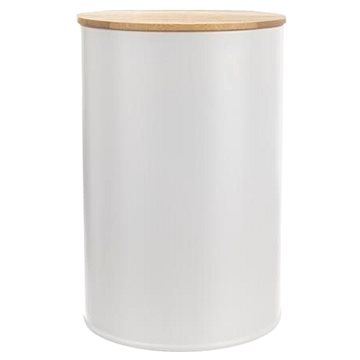 E-shop ORION WHITELINE Dose aus Blech/Bambus - 9,5 cm Durchmesser
