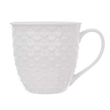 E-shop ORION Becher aus Keramik HERZ - 0,58 Liter - weiß