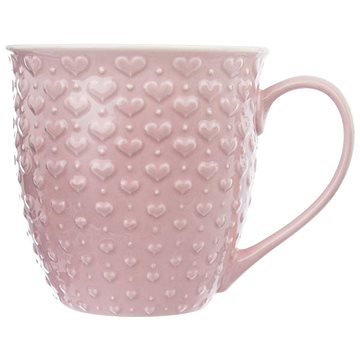 E-shop ORION Becher aus Keramik HERZ - 0,58 Liter - rosa