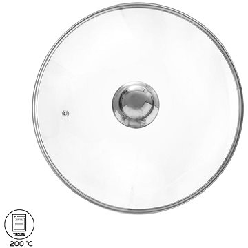 E-shop Glasdeckel mit Edelstahlgriff O 26 cm
