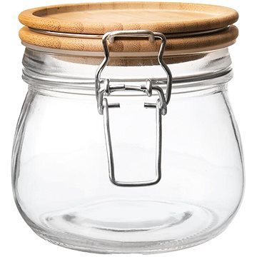 E-shop ORION 2er Set Glas/Bambus Clip Patent 0,5 l