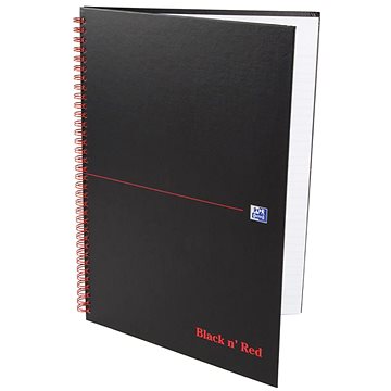 E-shop OXFORD Black n' Red Notebook A4 - 70 Blatt - liniert
