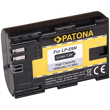 E-shop PATONA für Canon LP-E6/LP-E6N 1600mAh Li-Ion 7,2V