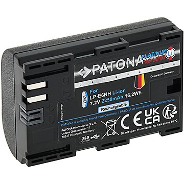 E-shop PATONA Akku für Canon LP-E6NH 2250mAh Li-Ion Platinum mit USB-C Ladefunktion