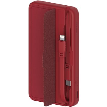 Eloop E57 10000mAh with Lightning and USB-C Cables Red