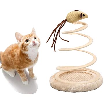 Hurt Hračka pre mačku – myš na veľkej pružine 23 cm