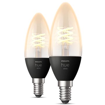 Philips Hue White 4.5W 550 Filament svíčka E14 2ks