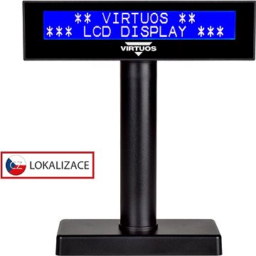 E-shop Virtuos LCD FL-2026MB 2x20 schwarz, seriell (RS-232)