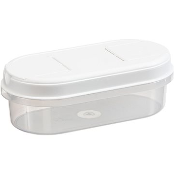 E-shop Plast Team Lebensmittelbehälter 0,5 l, 18,7 × 9,5 × 6,2 cm Margerite weiß