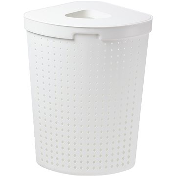 E-shop Plast Team Seoul Korb für schmutzige Wäsche 39,6 × 50 × 64 cm eckig 62 l, weiß
