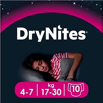 HUGGIES Dry Nites Medium 4–7 years Girls (10 ks)