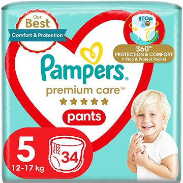 PAMPERS Pants Premium Care Junior vel. 5 (34 ks)
