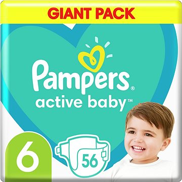 PAMPERS Active Baby vel. 6 (56 ks), 13–18 kg