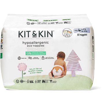 Kit & Kin Eko Naturally Dry Nappies vel. 4 (32 ks)