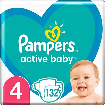 PAMPERS Active Baby vel. 4 (132 ks) - měsíční balení