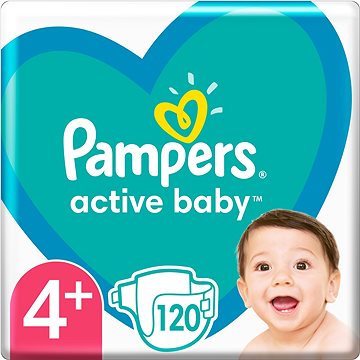 PAMPERS Active Baby vel. 4+ (120 ks) - měsíční balení
