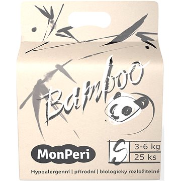 MonPeri Bamboo EKO S (vel. 2) 3–6 kg 25 ks