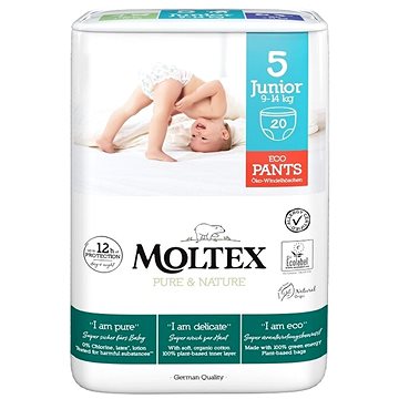 MOLTEX Natahovací plenkové kalhotky Junior 9-14 kg (20 ks)