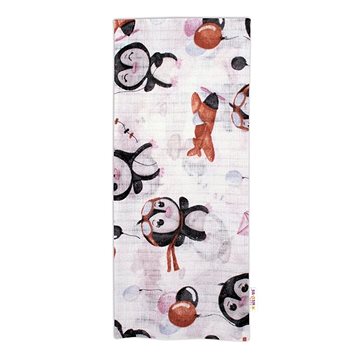 Baby Nellys - Tetra Premium, 70×80 cm - Tučňáci, růžovo/bílá