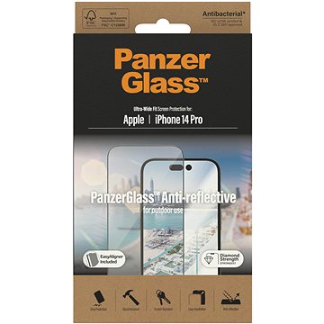 E-shop PanzerGlass Apple iPhone 14 Pro mit Antireflexionsbeschichtung und Einbaurahmen