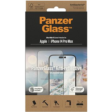 E-shop PanzerGlass Apple iPhone 14 Pro Max mit Antireflexionsbeschichtung und Einbaurahmen