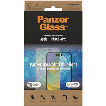 E-shop PanzerGlass Apple iPhone 2022 6.1" Pro mit Anti-BlueLight-Schicht und Einbaurahmen