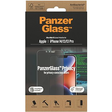E-shop PanzerGlass Privacy Apple iPhone 14/13/13 Pro mit Einbaurahmen