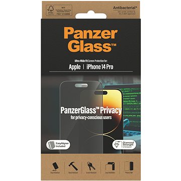 E-shop PanzerGlass Privacy Apple iPhone 14 Pro mit Einbaurahmen