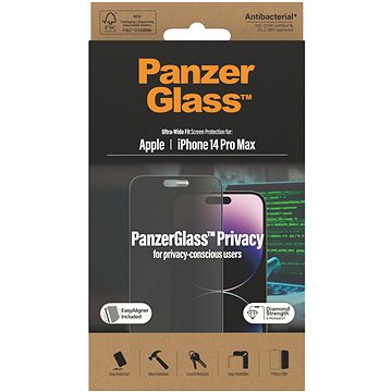 E-shop PanzerGlass Privacy Apple iPhone 2022 6.7" Max Pro mit Einbaurahmen
