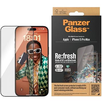 E-shop PanzerGlass Recycled Glass Apple iPhone 15 Pro Max mit Einbaurahmen