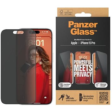 E-shop PanzerGlass Privacy Apple iPhone 15 Pro mit Einbaurahmen