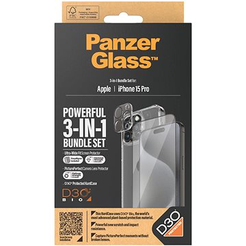 E-shop PanzerGlass Bundle 3in1 Apple iPhone 15 Pro (PG Glas + HardCase D30 + Camera Protector)