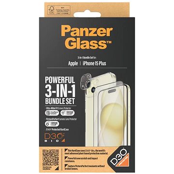 E-shop PanzerGlass Bundle 3in1 Apple iPhone 15 Plus (PG Glas + HardCase D30 + Camera Protector)