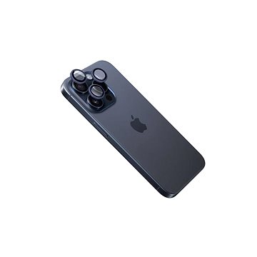 E-shop FIXED Camera Glass für Apple iPhone 15 Pro/15 Pro Max dunkelblau
