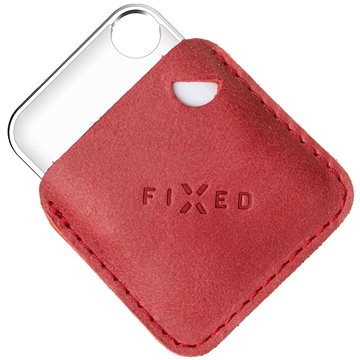 E-shop FIXED Case for Tag aus echtem Rindsleder mit Tag Find My Unterstützung rot