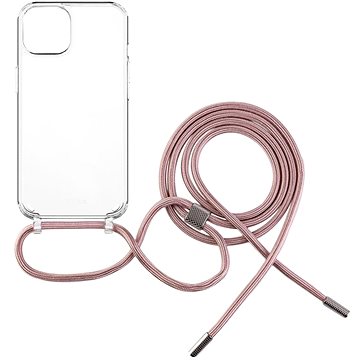 FIXED Pure Neck AntiUV s růžovou šňůrkou na krk pro Apple iPhone 15 Plus