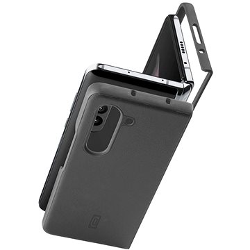 E-shop Cellularline Fit Duo für Samsung Galaxy Z Fold5 PU-Leder schwarz